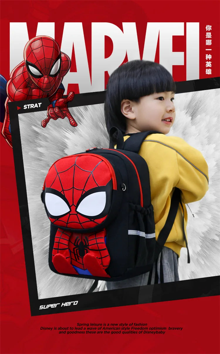 Children's school bag new, cute cartoon Spider-Man 3-6 years old boys backpack Captain America Iron Man backpack
