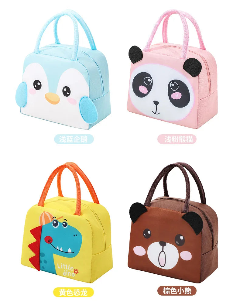 Kawaii Portable Fridge Thermal Bag Women Children's School Thermal Insulated Lunch Box Tote Food Small Cooler Bag Pouch