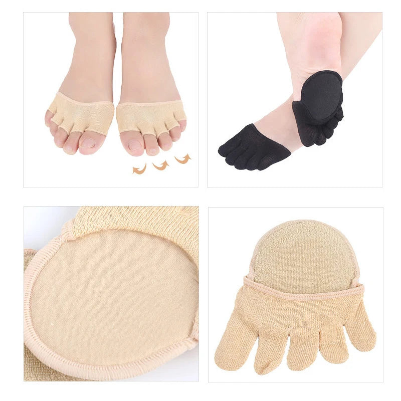 Foot Care Toe Separator Socks for Pedicure Forefoot Pads Toe Pad Orthopedic Cotton Sock Relief Pain Toe Protector Foot Care Tool