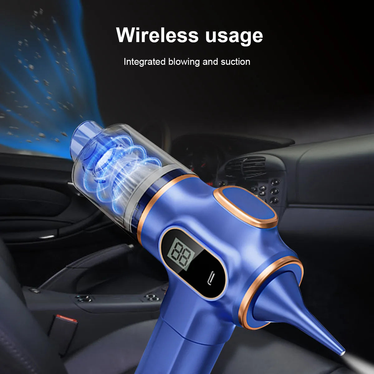 Car portable blow-svacuum cleaner Car and home Usb charging High power strong suction handheld small wireless car vacuum cleaner