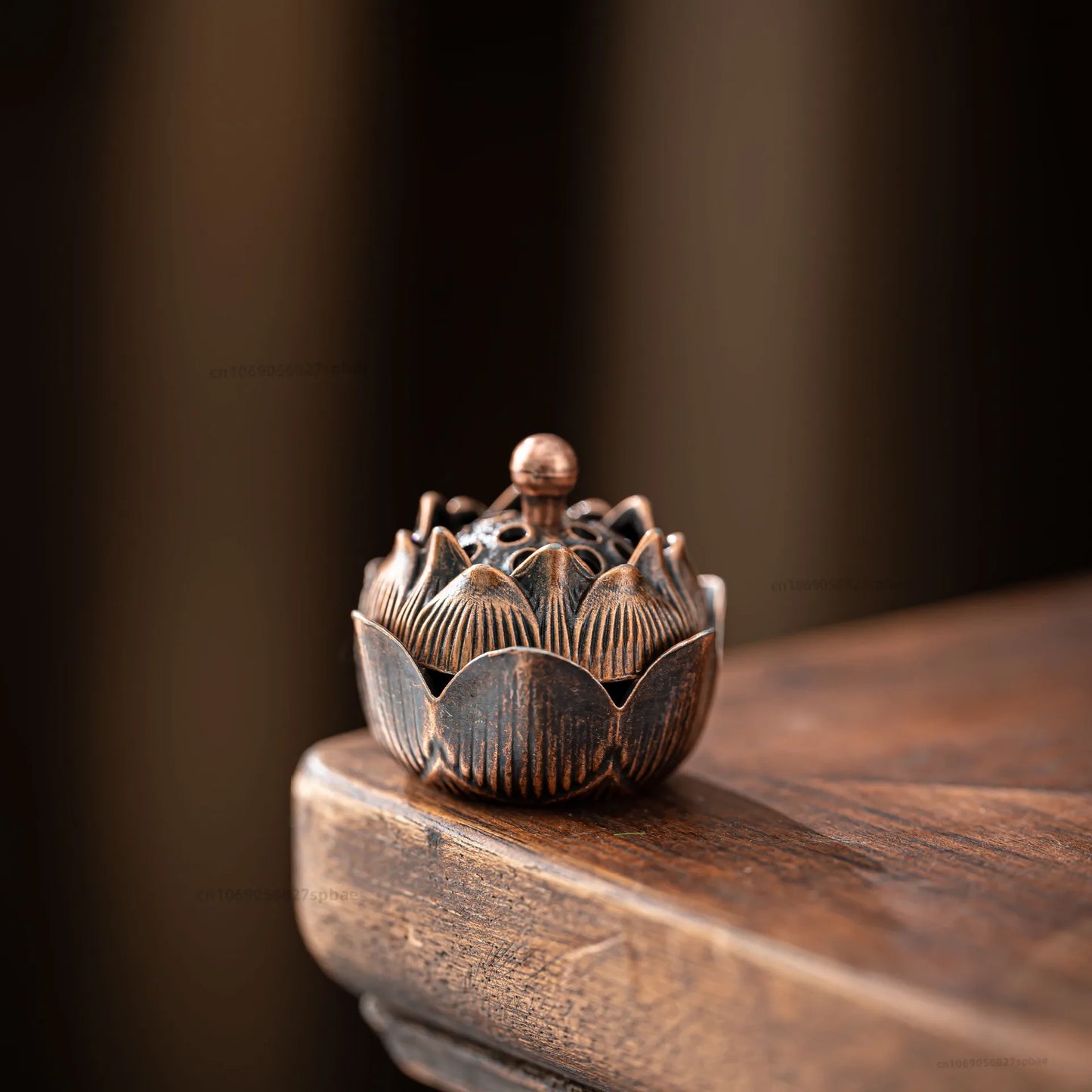 Lotus Incense Burner Buddhism Faucet Incense Stick Holder Mini Sandalwood Censer Craft Home Offering Tea Table Decor Ornament
