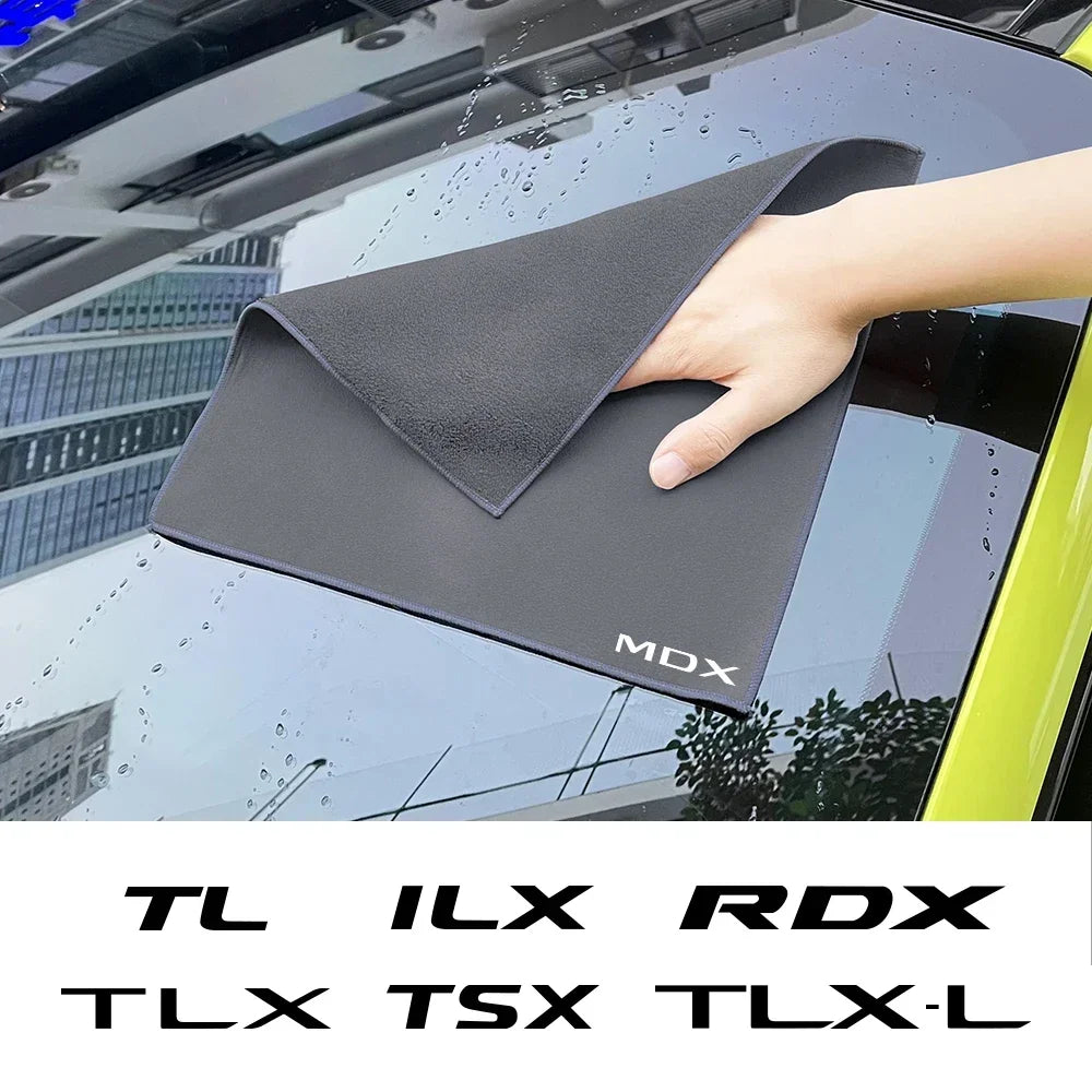 For Acura MDX RDX TSX TL ILX TLX NSX RL CDX ZDX TLXL RLX Car Cleaning Cloth Wash Drying Suede Towel Coral Velvet Auto Accessory