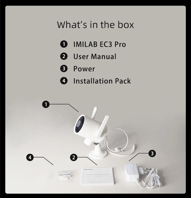 IMILAB Global Wifi Smart Outdoor Camera EC5 EC3 lite 2K Video Surveillance Floodlight Night Vision 360° Tracking For Mi Home APP