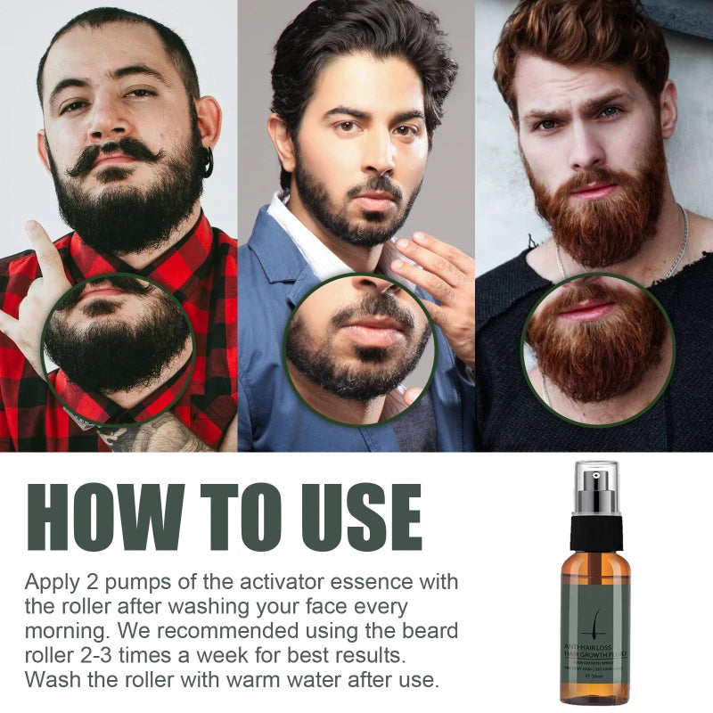Beard Growth Essential Oil For Men Nourishing Repairing Moustache Thicker Beard Fast Growing Grooming Serum Products
