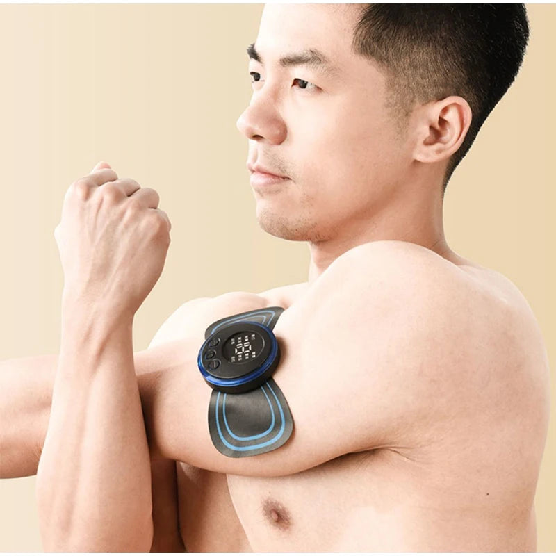 Rechargeable Electric Body Neck Massager Mini Cervical Waist Back Massage Patch Stimulator Massageador Portable Gel Pad Sticker