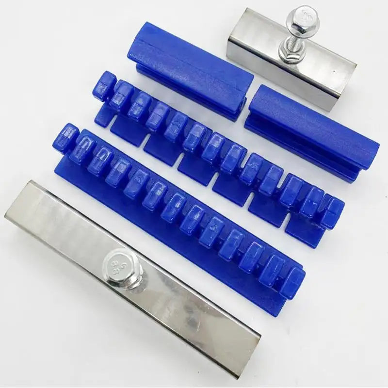 Auto Dent Repair Tools Kit Car Body Sheet Metal Paintless Bump Removal Reverse Hammer Kit Blue Tabs Set Pull Traceless Remover