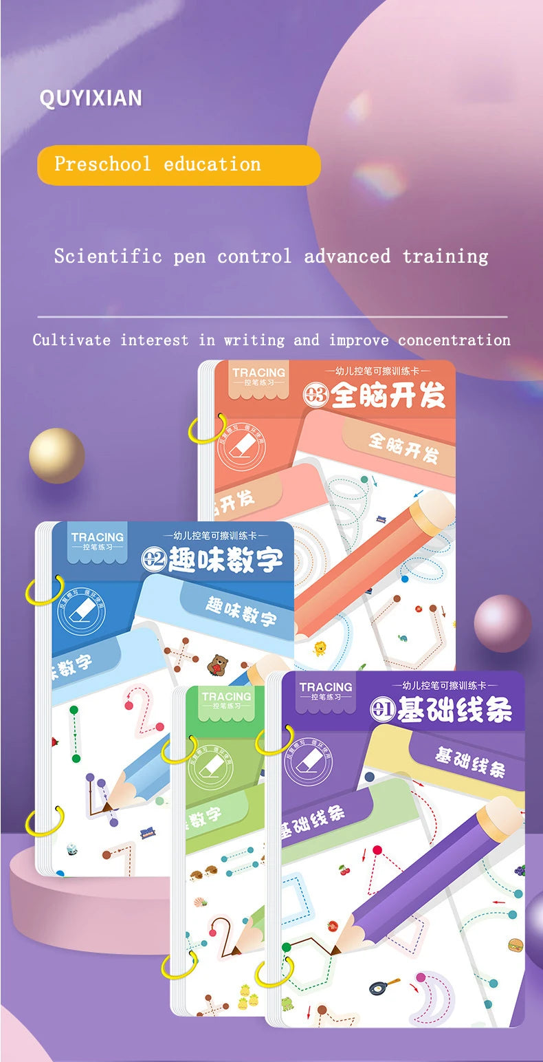 Practice Copybook Control Training Book Magical Tracing Workbook Reusable Magic Children Montessori Drawing Education Stationery
