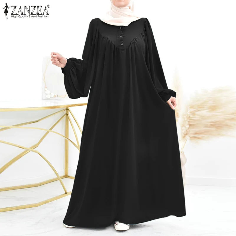 Turkey Abaya Oversize Robe Muslim Hijab Long Dress Eid Mubarek Abayas For Women Isamic Clothing Puff Sleeve Maxi Vestidos Kaftan