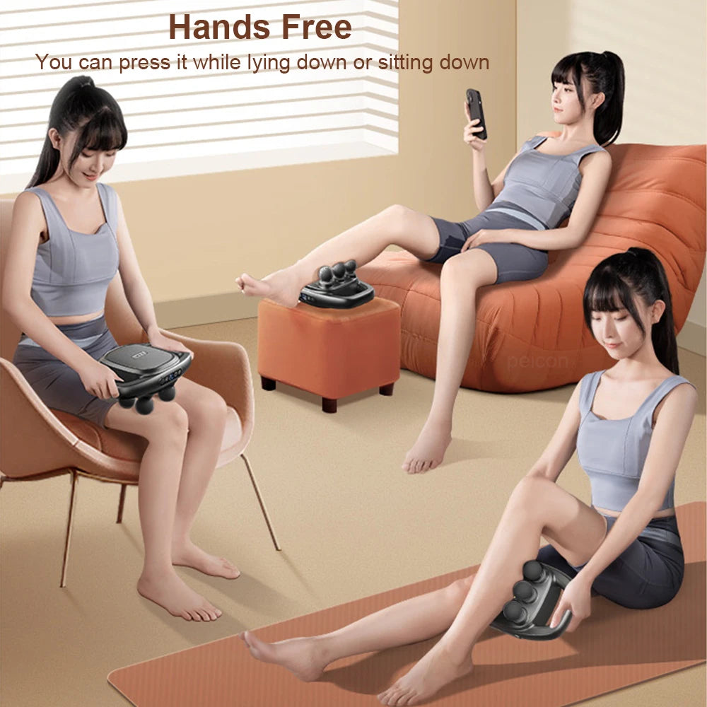 Fascia Gun 6 Heads Massage Gun Muscle Relaxation Electric Massager Deep Tissue Muscle for Pain Relief for the Whole Body