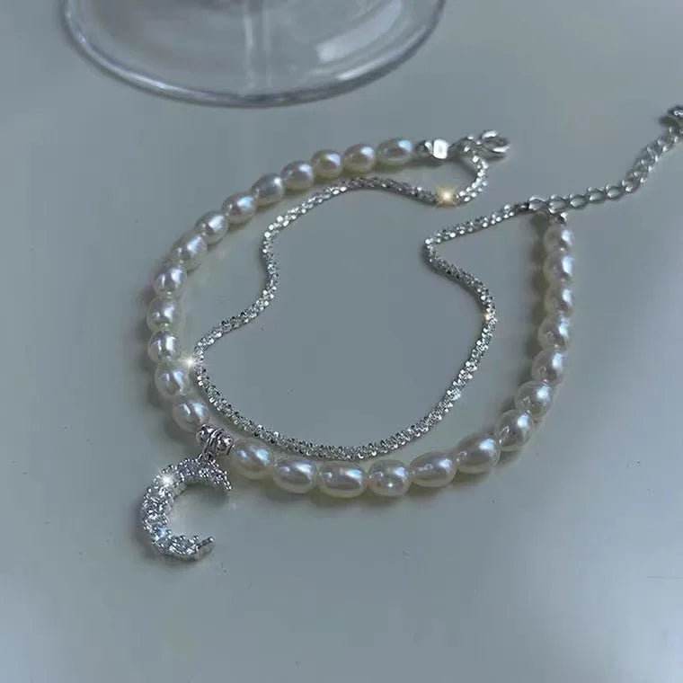 Gold Color Bracelet Set of Four Stainless Steel Sequins Rhinestone Bracelet Combination for Women Chain Bracelet Jewelry Gifts