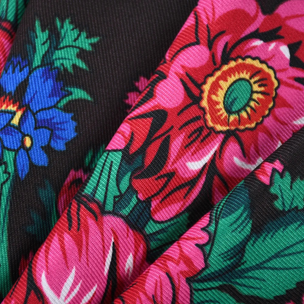 70*70cm Russian Style Square Scarf Women Luxury Floral Print Bnadana Headband Scarves Babushka Handkerchief Head Wraps