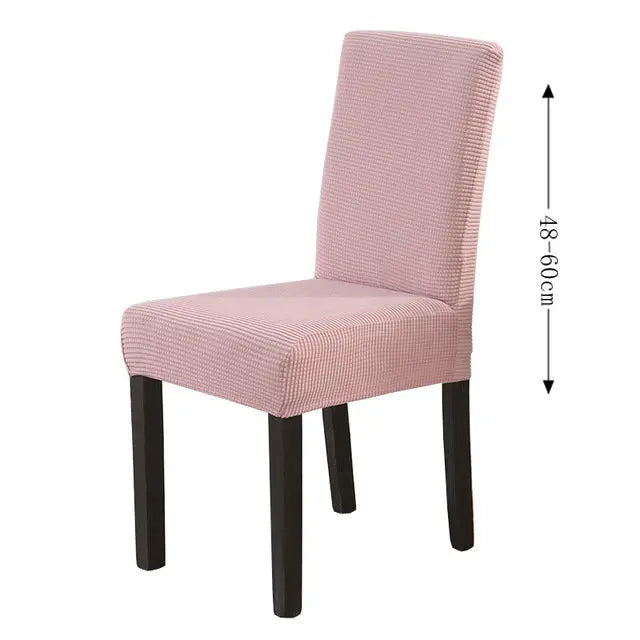 Spandex Dining Room Chairs Cover Jacquard Waterproof Cover For Chairs Washable Parsons Adjustable Seat Covers 2 4 6Set