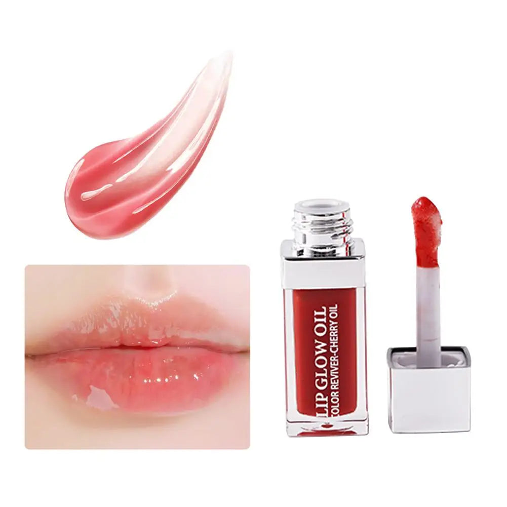Crystal Jelly Moisturizing Lip Oil Plumping Lip Gloss Makeup Sexy Plump Lip Glow Oil Tinted Lip Plumper