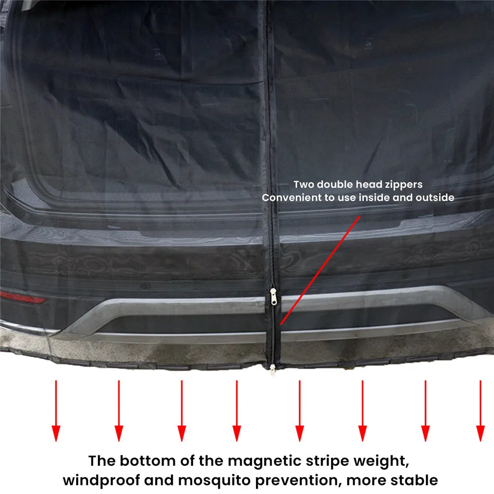 Sliding Door Magnetic Fly Screen Large Size Van Bug Screen Mesh Mosquito Net Sun Protector for Caravan Motorhome Camper SideDoor