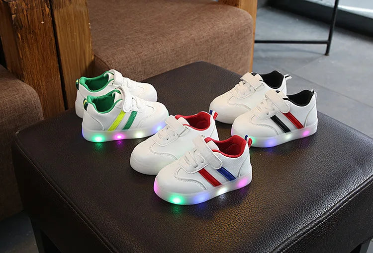 Kid Tennis 2024 Spring and Autumn Children LED Sneakers Boys Glowing Shoes Kids Baby Girls Toddler Shoes with Light Up Luminous