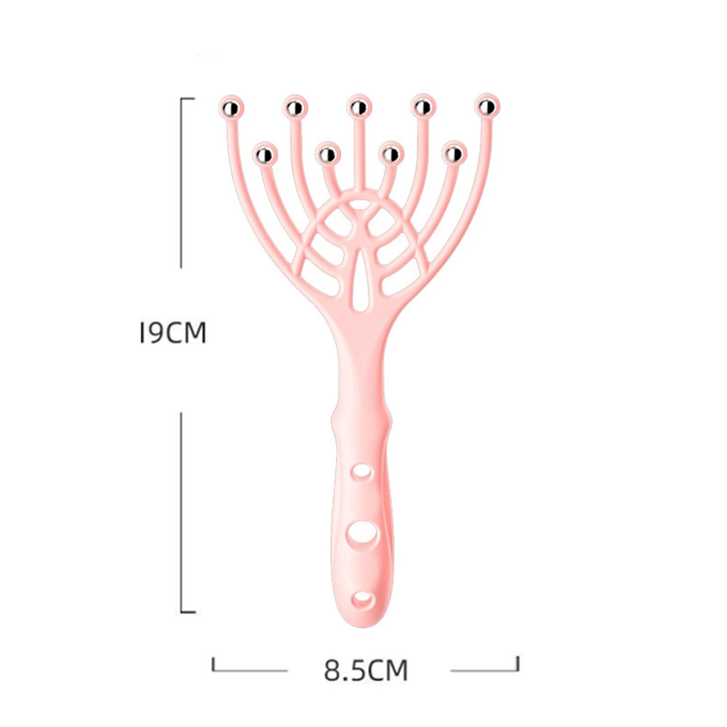 9 Claws Head Massager Scalp Massager Manual Steel Ball Massage Relaxation for Waist Back and Leg Stress Relief Aid Roller