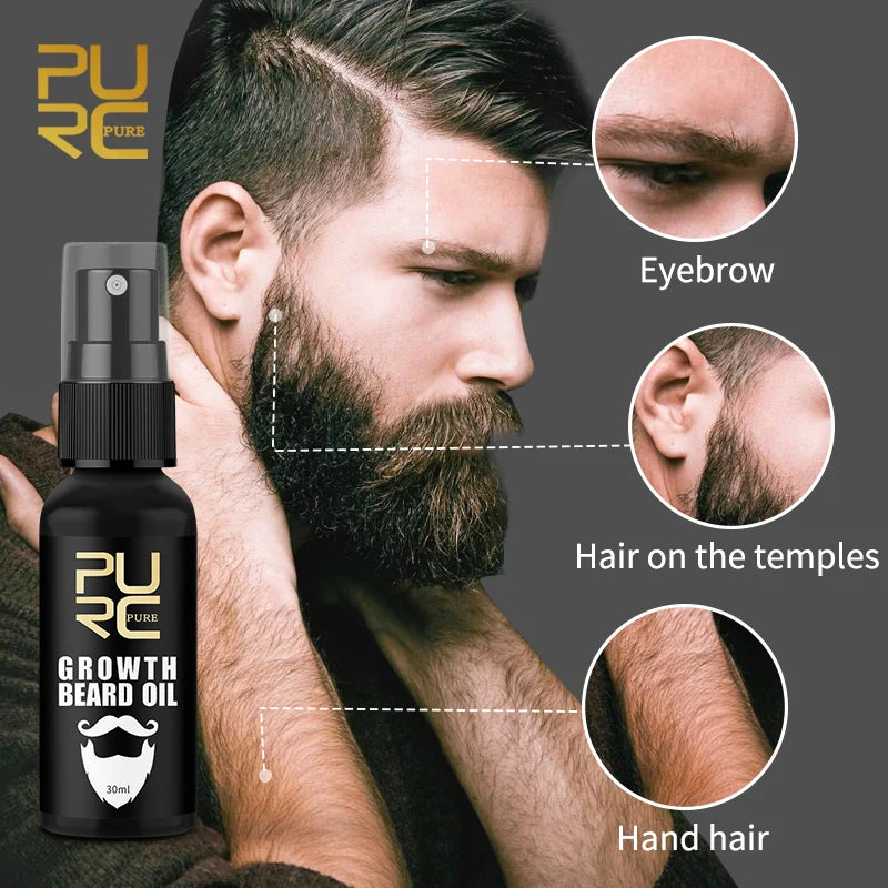 PURC Beard Oil for Men Nourishing Soften Beard Grooming Treatment Hair Oil Beard Care