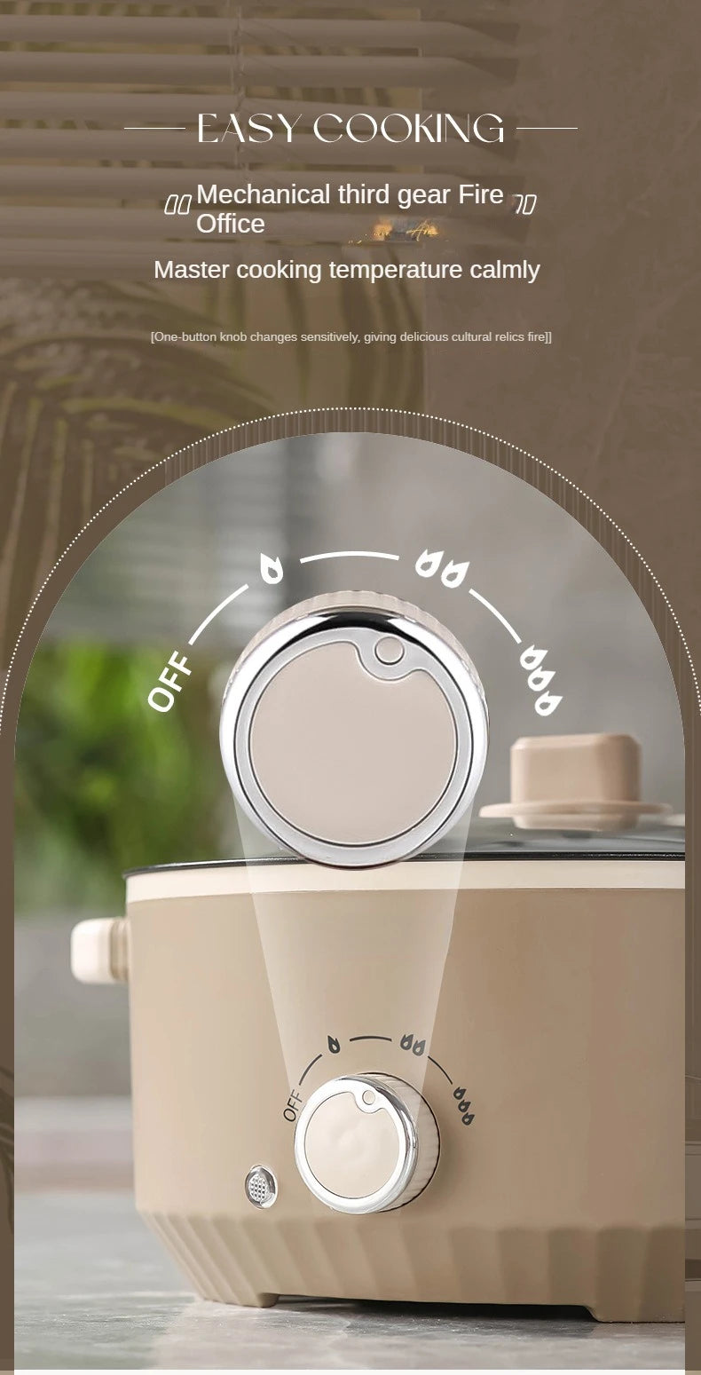 3L/4.6L Electric Food Cooking Pot Non-stick Multi Cooker Household Electric Hot Pot Frying Pot Home Rice Cooker 220V