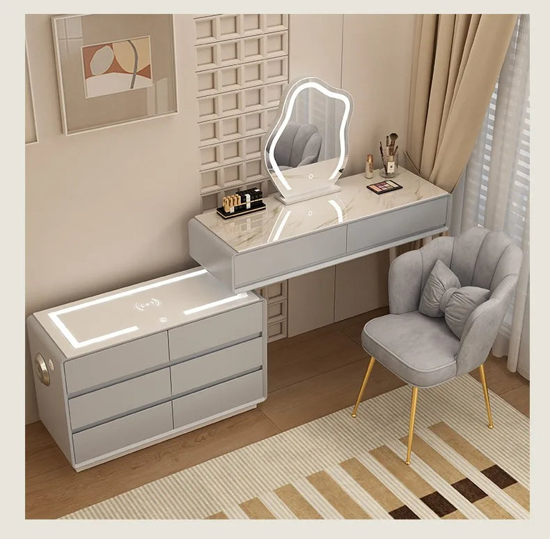 Organizer Wood Dressers Hotel Desk Storage Mobiles Organizer Dressers Sideboards Mirror Makeup Meubles De Chambre Bedroom Set