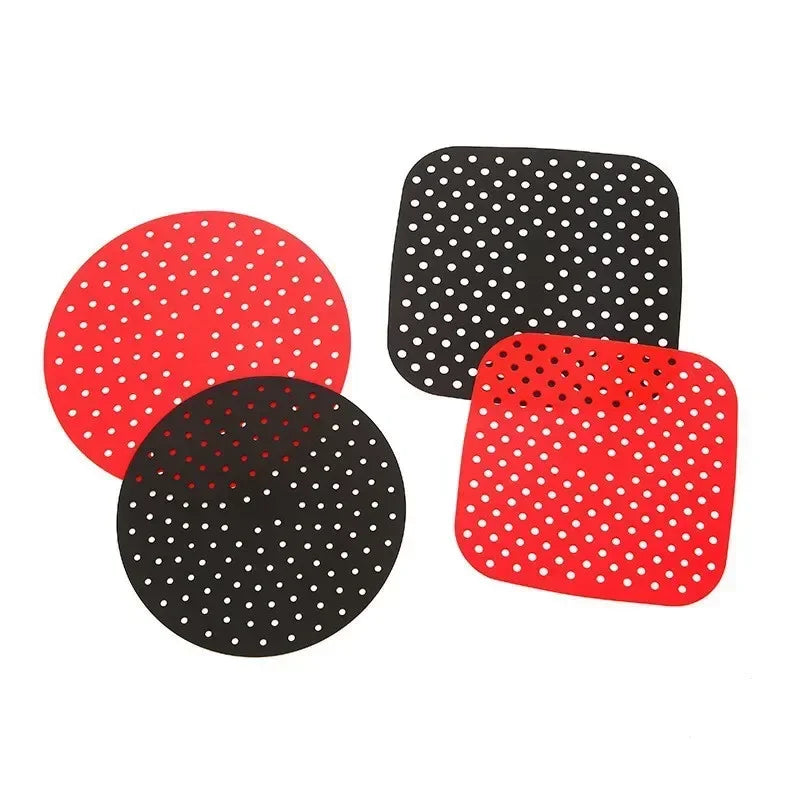 Food Grade Silicone Air Fryer Liner Non-stick Baking Mat Reusable Steamer Pad Baking Inner Liner Cooking Mat Kitchen Accessories