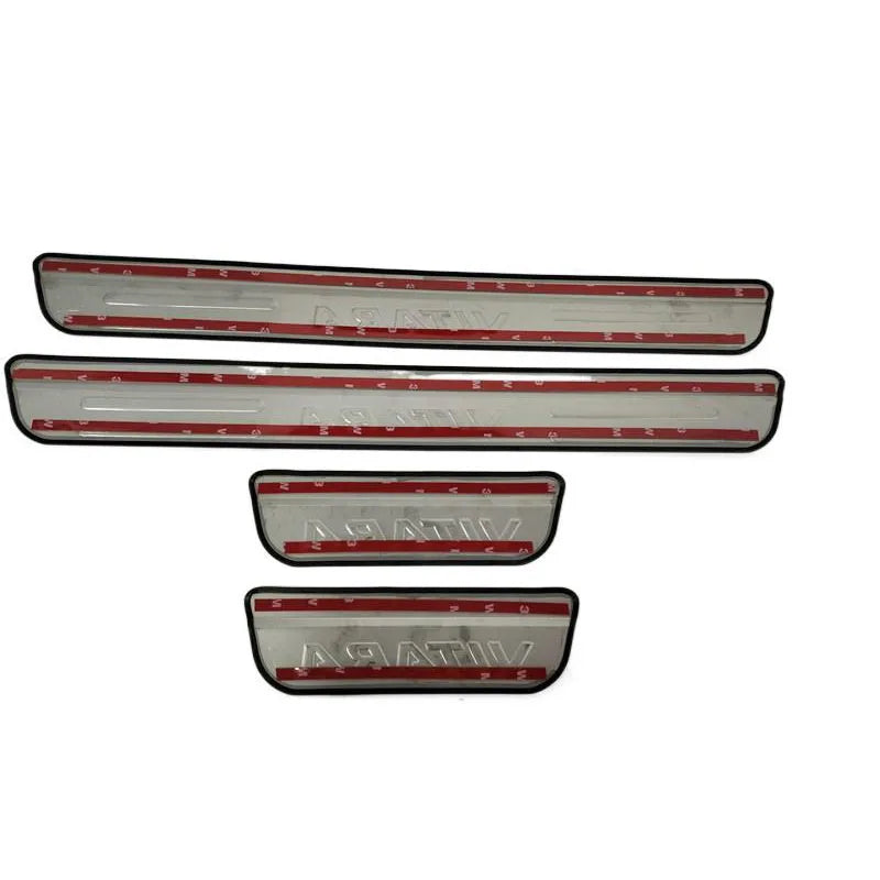 4Pcs/Lot Auto Stainless Steel Scuff Plate Decoration Cover Door Sill Pedal For 2015-2021 Suzuki VITARA LY Car Accessories