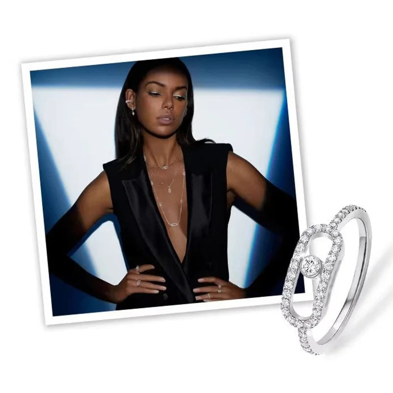 Classic Luxury AAA Cubic Zirconia Geometric Bracelet for Women Fashion Stainless Steel Cuff Bracelet New Jewelry Accessories