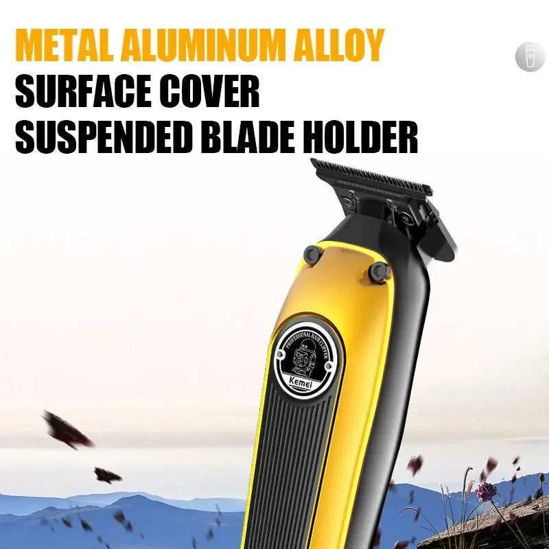 Original Kemei zero blade Professional Hair Trimmer Barber Rechargeable Electric Beard Clipper For Men Haircut Machine