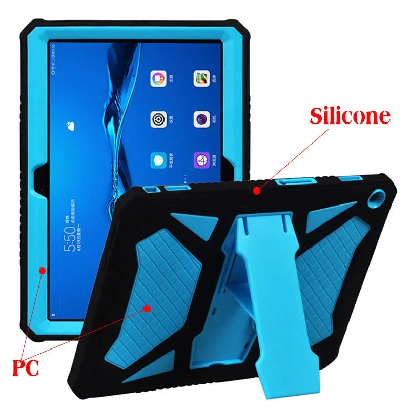 For Huawei MediaPad M3 Lite 10 Case Rugged SIlicone Shokproof Cover Stand Tablet Shell For Huawei M3 Lite 10 BAH-W09/AL00 10.1"