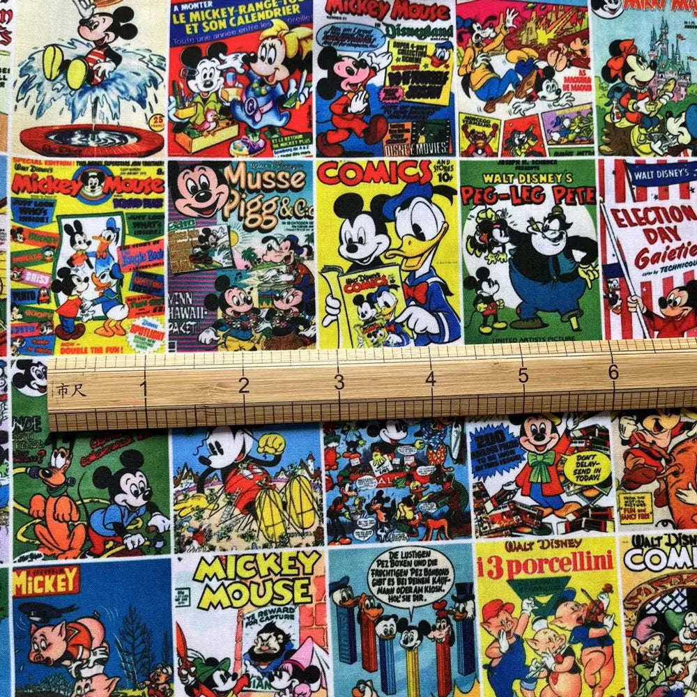 disney fabric 140x50CM Cartoon cotton fabric Patchwork Tissue Kid Home Textile Sewing Doll Dress Curtain Polyester cotton Fabric