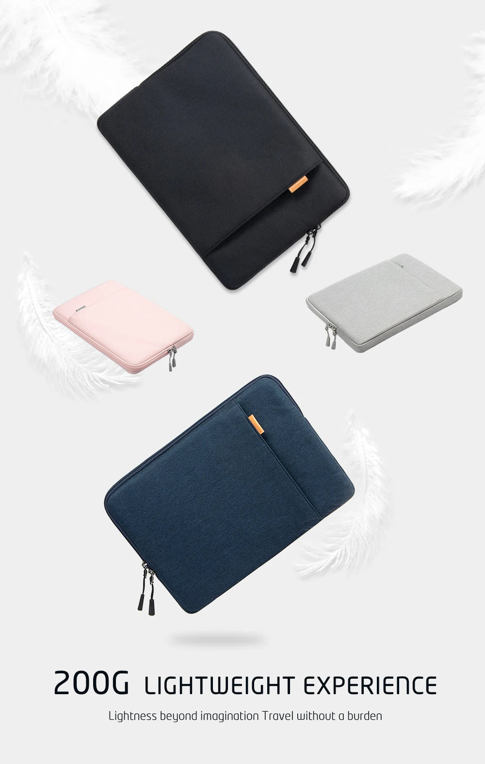 Laptop Tablet Sleeve Pouch 13-14.2 Inch Bag For Macbook Air Pro Ipad Notebook Carring Case Slim Computer Zipper Sleeve Women Men
