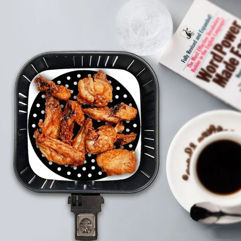Food Grade Silicone Air Fryer Liner Non-stick Baking Mat Reusable Steamer Pad Baking Inner Liner Cooking Mat Kitchen Accessories