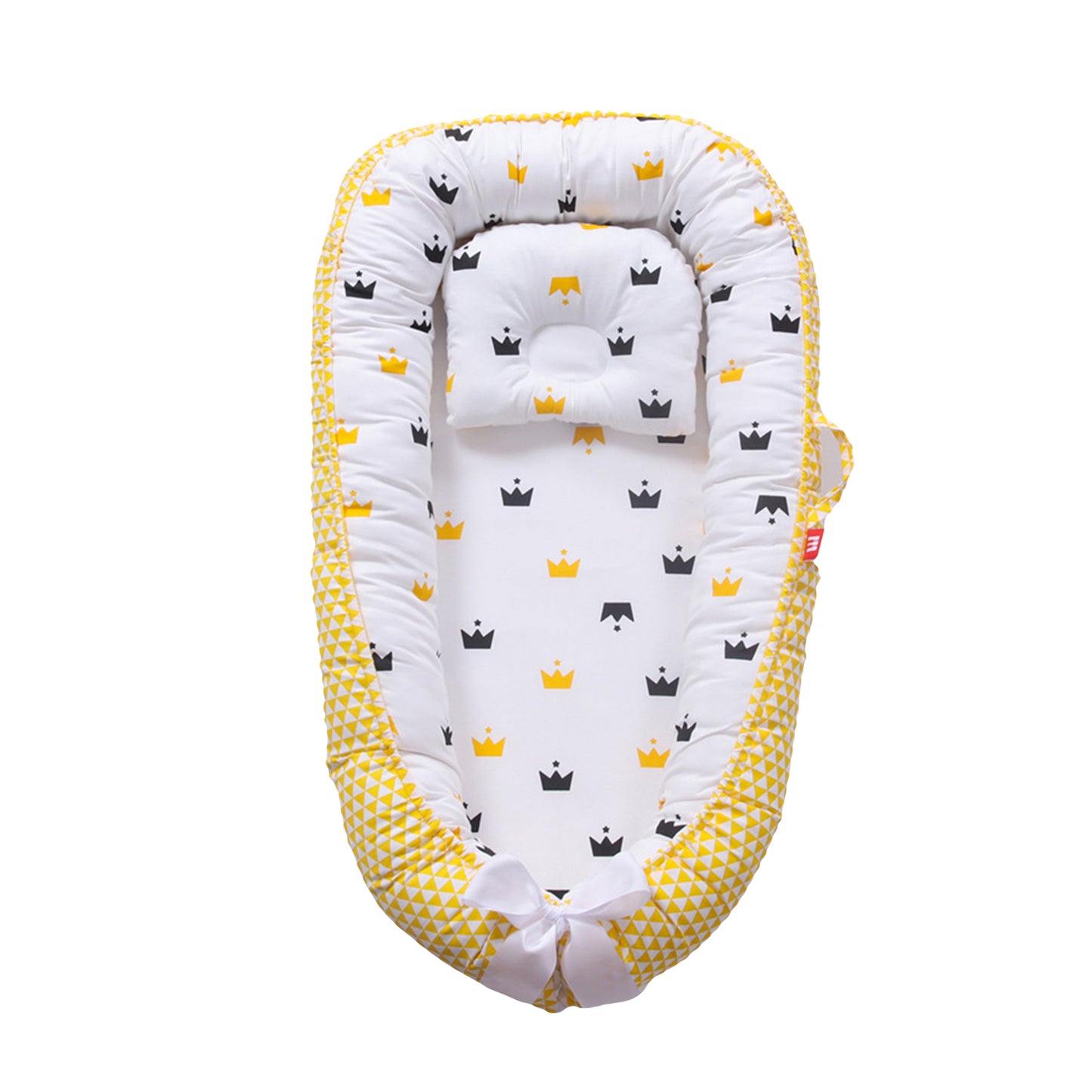 Baby Bed Foldable Washable Floral Print Baby Cot Infant Bassinet with Pillow Bedding Sets for Boys Girls 9 Colors