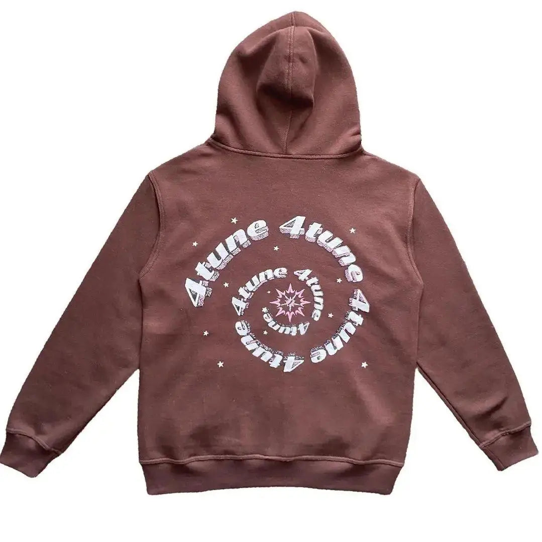 4tune full zipper sweatshirt American youth cardigan zipper jacket retro y2k hoodie women's casual loose sweatshirt