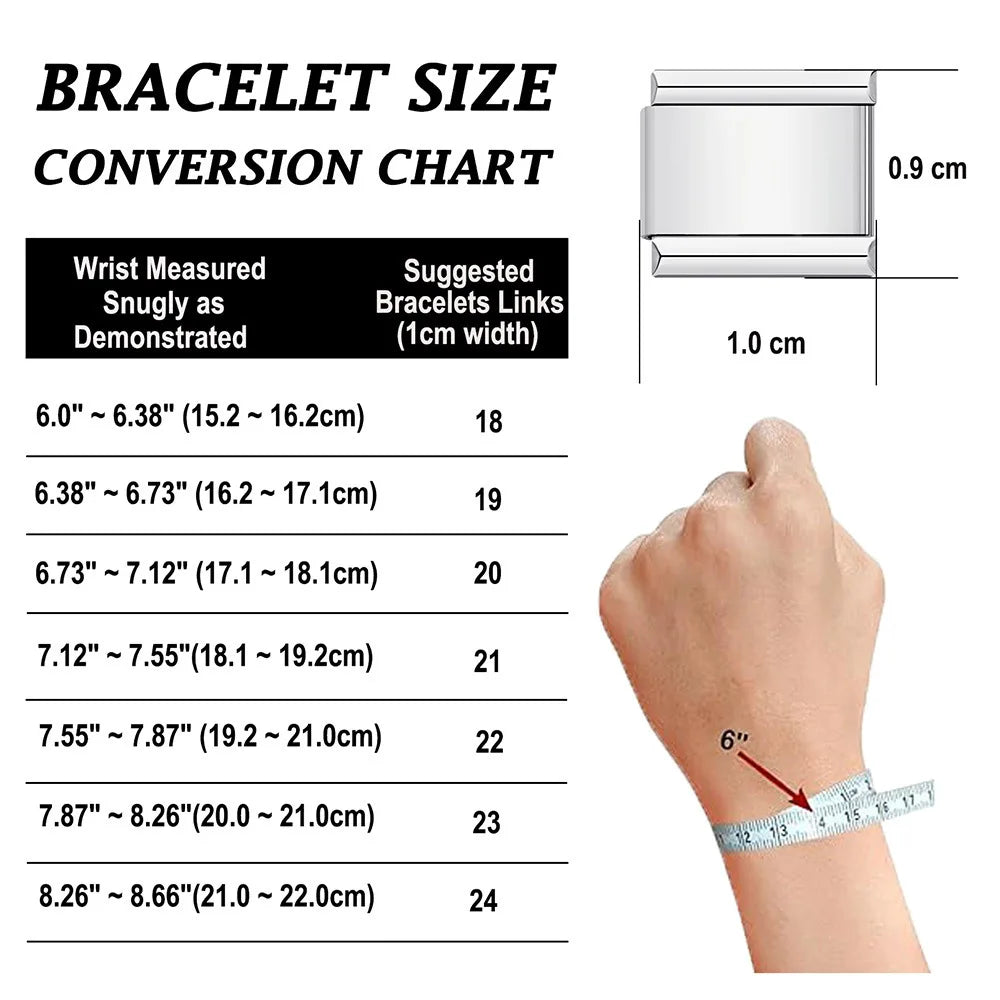 Italian Charm Bracelet Italian Modular Bracelet Block Elastic Splice Stainless Steel Bracelet for Men and Women