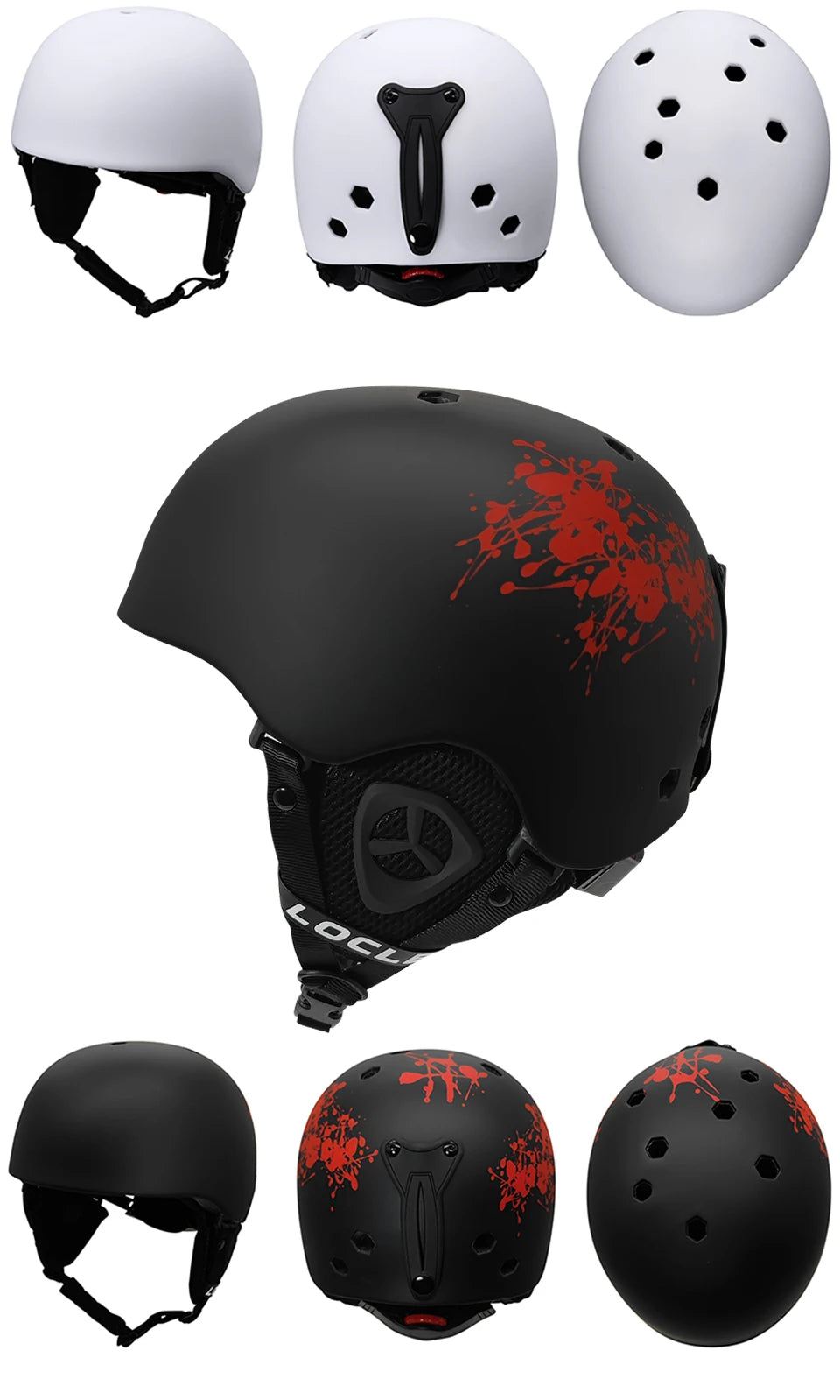 LOCLE Ski Helmet Men Women Integrally-molded Children Kids Skiing Helmet Skateboard Ski Snowboard Motorcycle Snowmobile Helmet