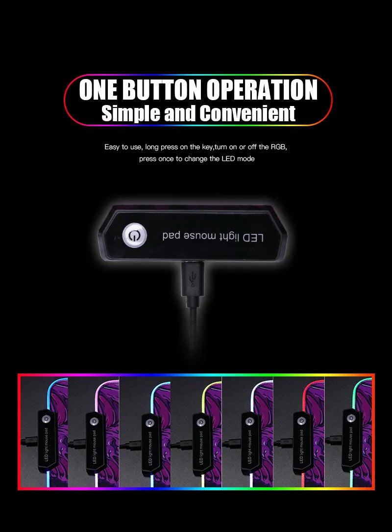 Jujutsu Kaisen RGB Led Backlight Mouse Pad Anime MousePad Mouse Mat Large Gojo Satoru Gaming Accessories Yuji Keyboard Desk Mats