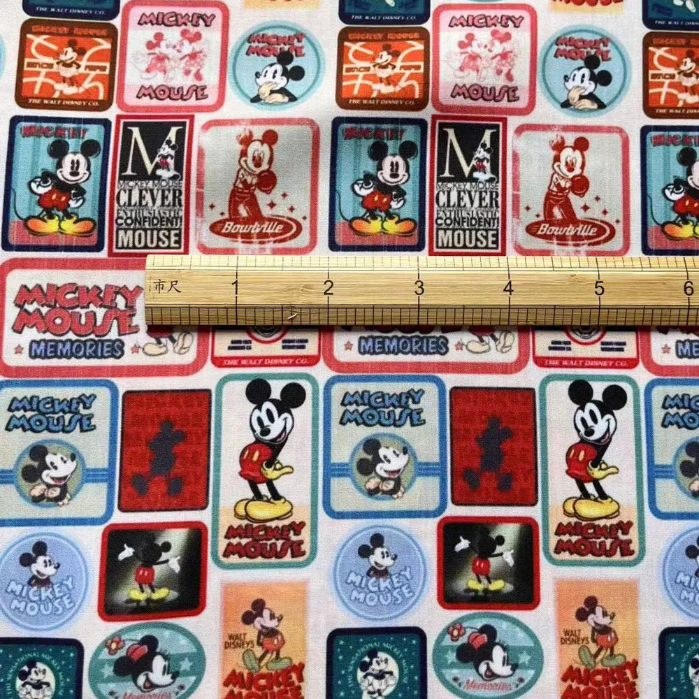 disney fabric 140x50CM Cartoon cotton fabric Patchwork Tissue Kid Home Textile Sewing Doll Dress Curtain Polyester cotton Fabric