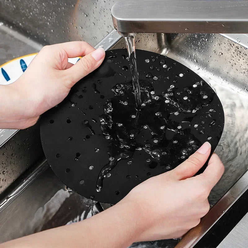 Food Grade Silicone Air Fryer Liner Non-stick Baking Mat Reusable Steamer Pad Baking Inner Liner Cooking Mat Kitchen Accessories