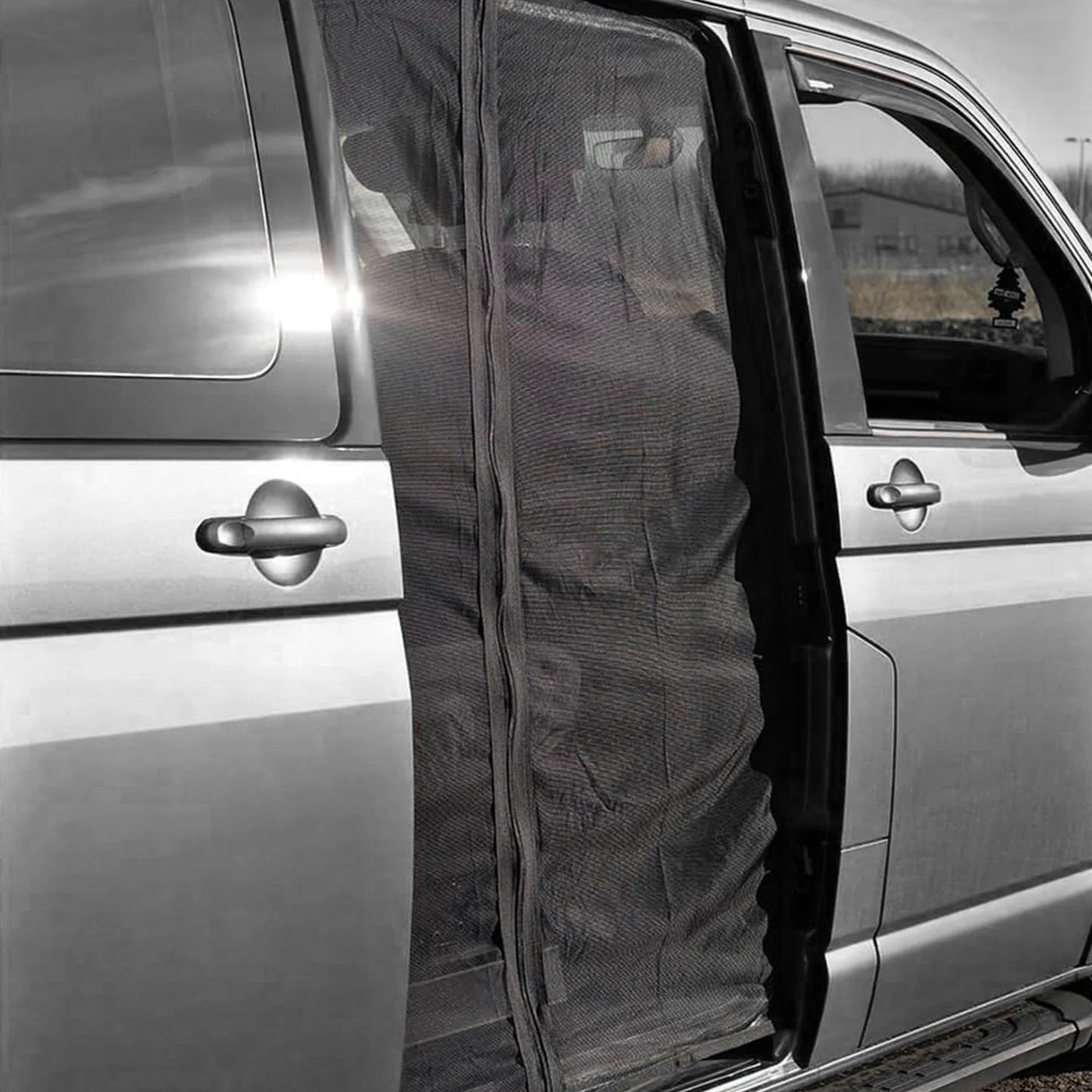 Sliding Door Magnetic Fly Screen Large Size Van Bug Screen Mesh Mosquito Net Sun Protector for Caravan Motorhome Camper SideDoor