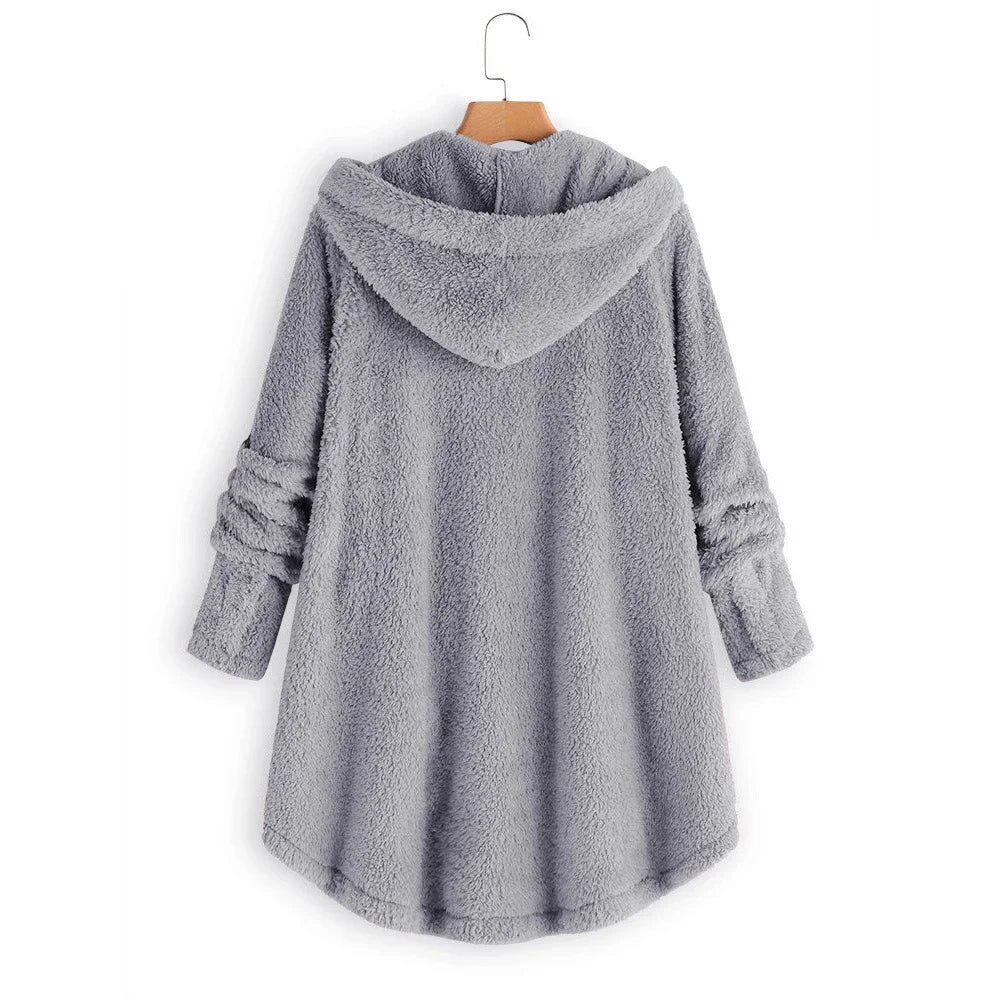 Hooded Coat for Women Clothing 2023 Autumn Winter Overcoat Ladies Solid Fashion Korean Black Outerwear Elegant Female Y2K Jacket