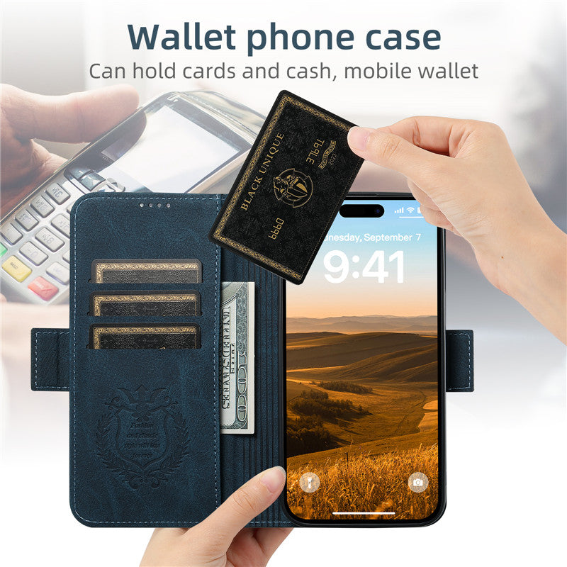 EUCAGR Magsafe Business Leather Wallet Phone Case For iPhone 12 13 14 15 Pro Max Plus 15Plus 14Pro With Flip Card Holder Cover