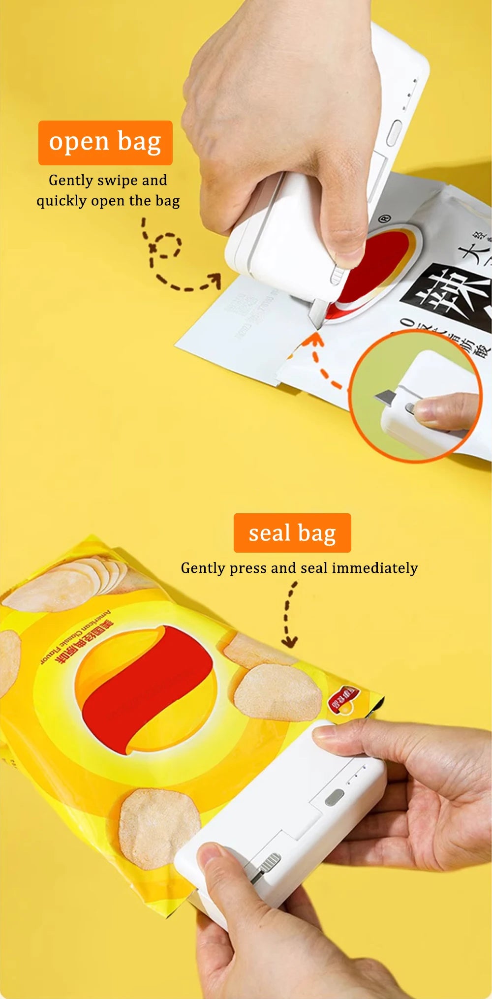 Sealing Heater Plastics Bag Sealing Machine Mini Portable Thermal Sealer For Food Handheld Plastic Bag Sealants