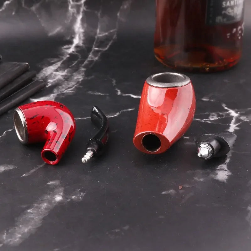 Chicken Leg Shape Short Pipes Chimney Smoking Pipe Mouthpiece Herb Tobacco Pipe Cigar Grinder Smoke Cigarette Holder