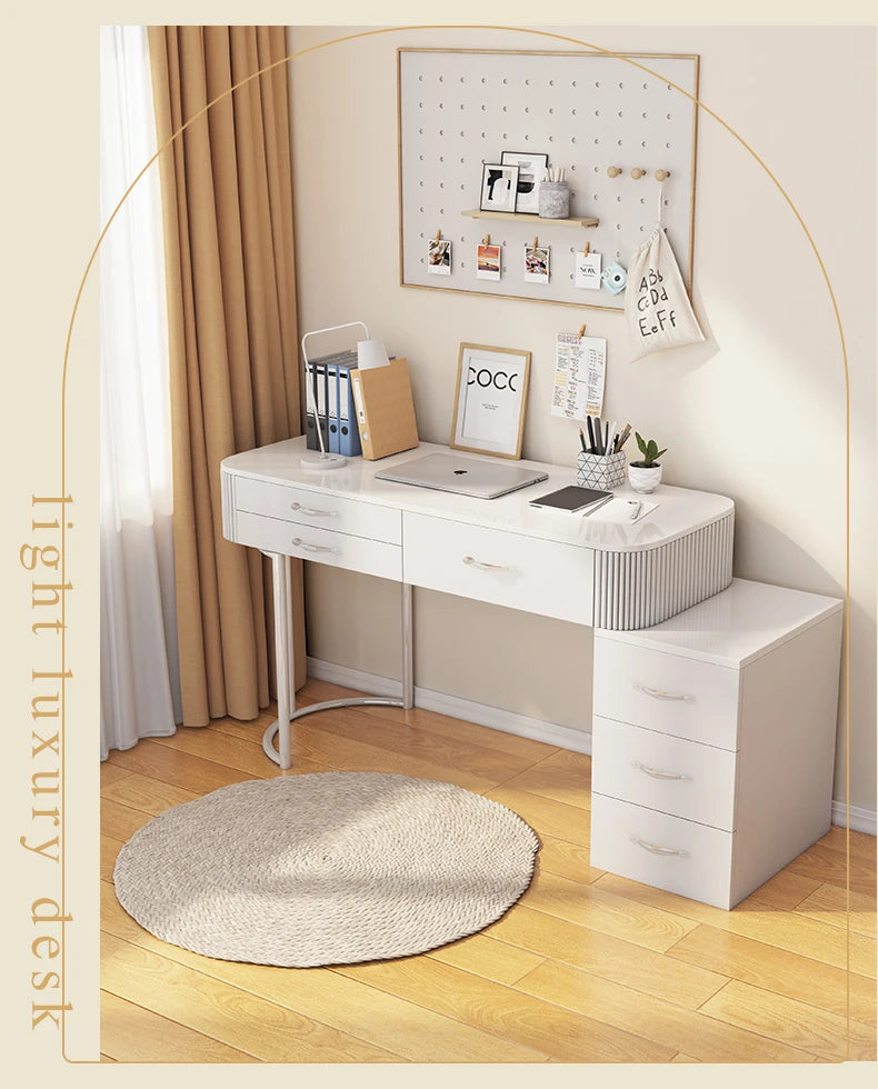Cream wind small apartment dresser storage cabinet integrated white Nordic simple dressing table Internet celebrity glass makeup