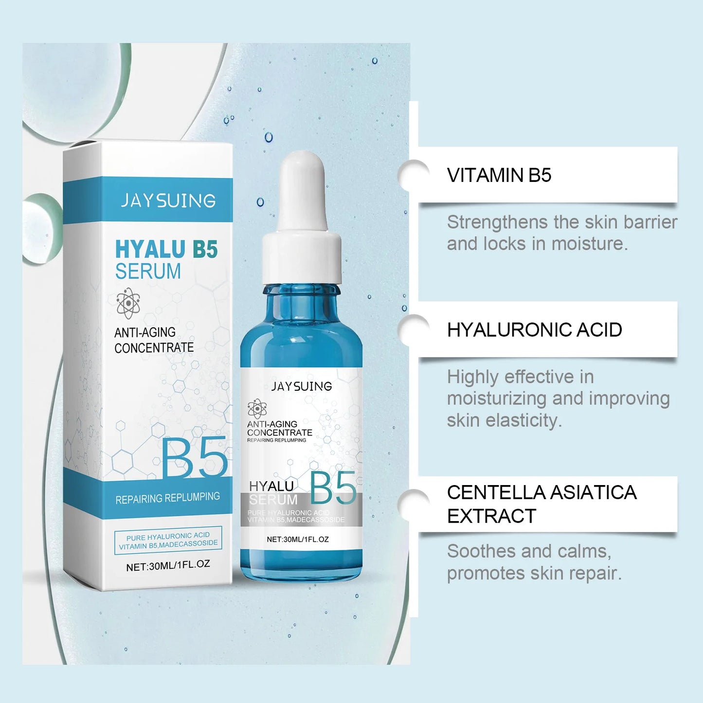 Hyaluronic Acid Firming Serum Collagen Lifting Fine Lines Brightning Nourishing Rejuvenation Vitamin B5 Face Original Skincare