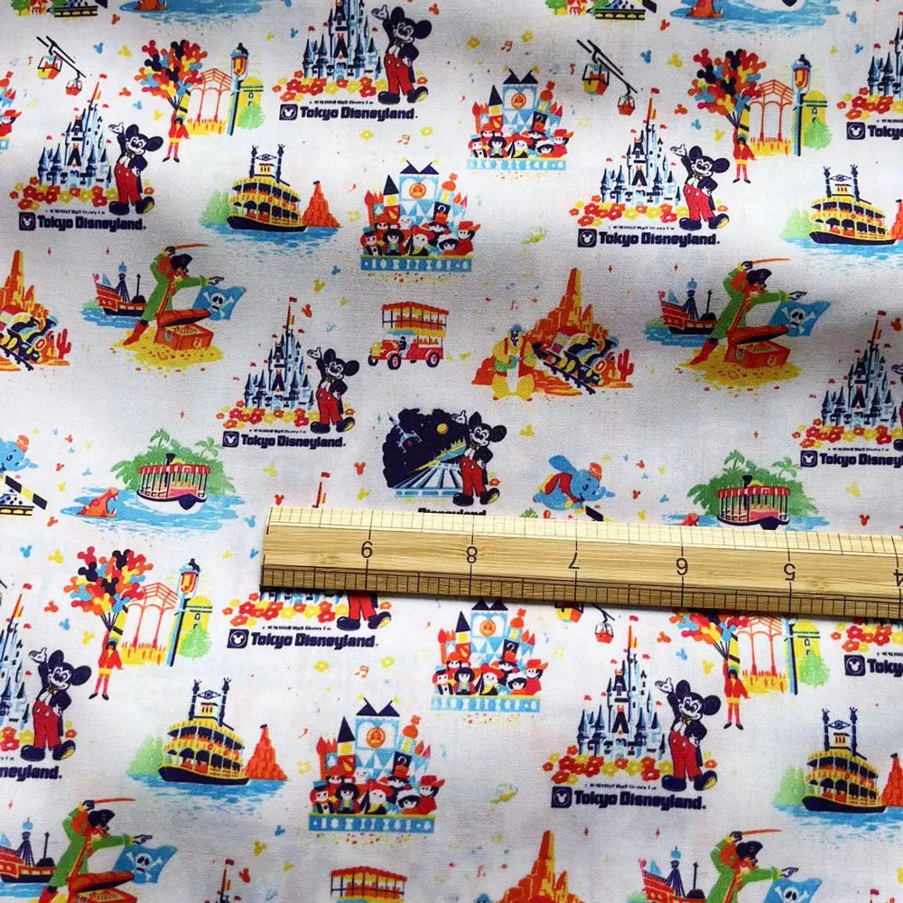 disney fabric 140x50CM Cartoon cotton fabric Patchwork Tissue Kid Home Textile Sewing Doll Dress Curtain Polyester cotton Fabric