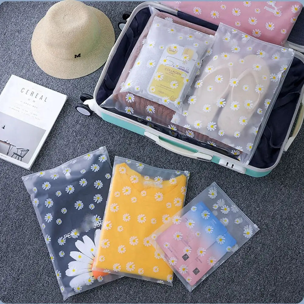 Cartoon Style Transparent Travel Bag Waterproof Shoes Bag Make Up Storage Organizer Pouch Plastic Packing Bag Zip Lock Storage