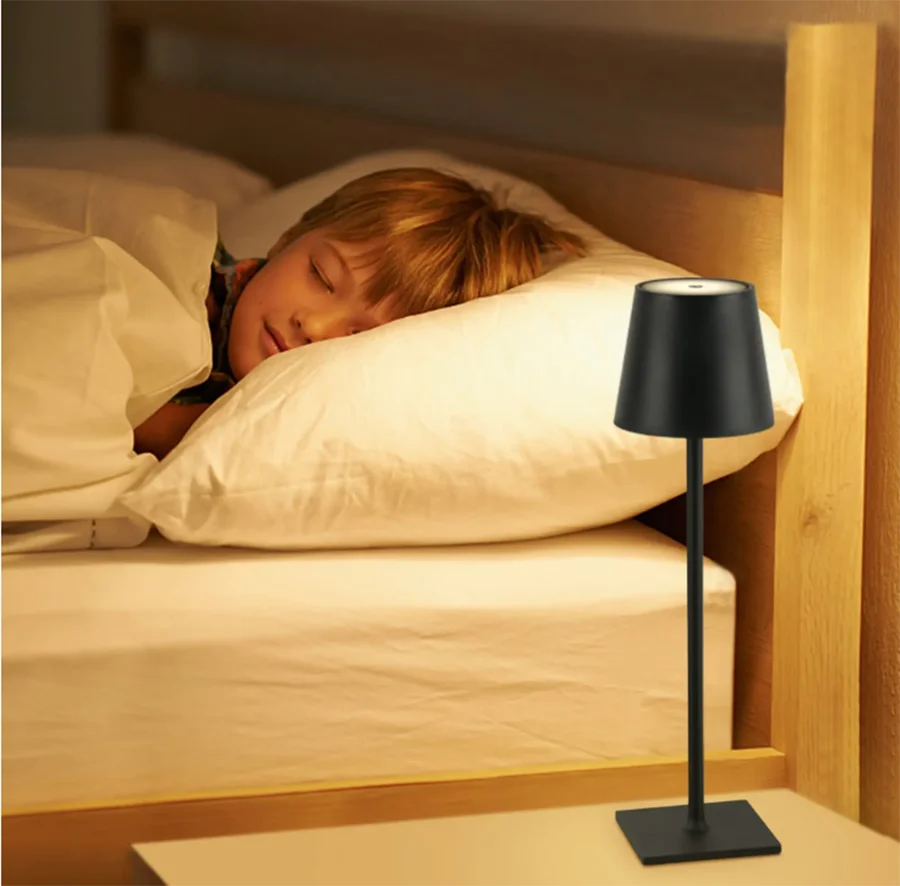 LED Desk Lamp Bar Restaurant Ambiance Wireless Table Lamps Study Office Night Light Waterproof Touch Lamp with USB Charging
