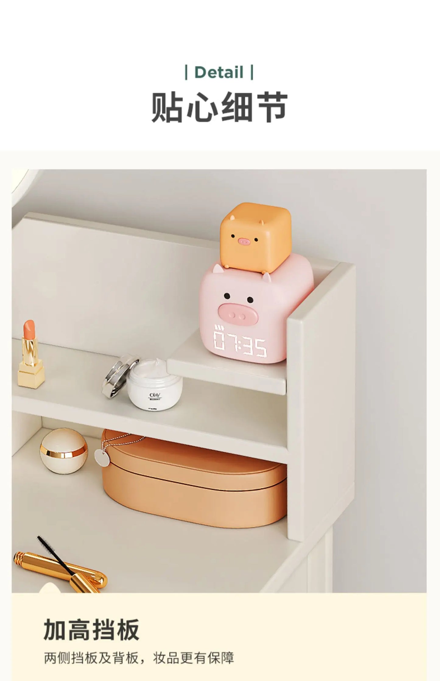 Storage Lacquer Dressing Table Container Items Cabinet Classic Dressing Table Girl Organizers Mdf Penteadeira Dressers Bedroom