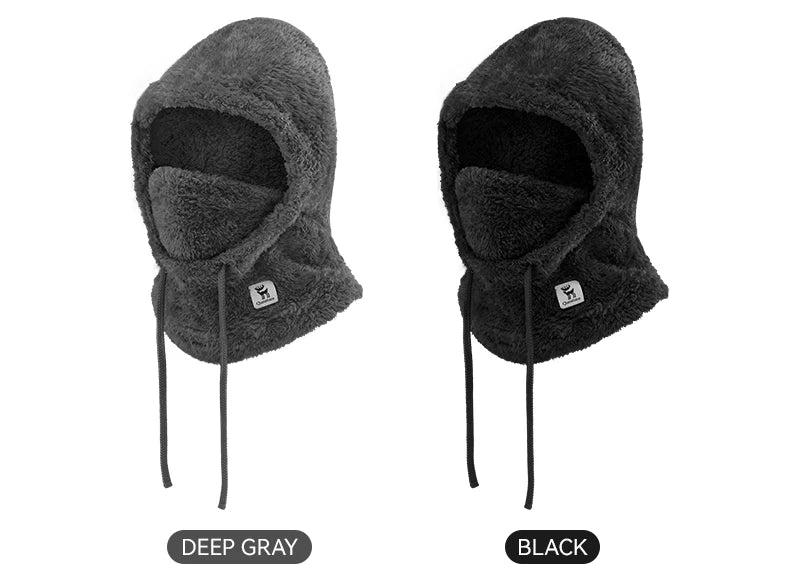 Qunature Skiing Mask Full Face Balaclava Hood Thicken Thermal Fleece Neck Protection Gaiter Winter Keep Warm Snowboarding Scarf